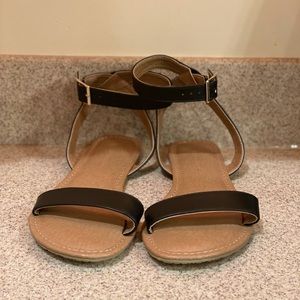 Wild Diva Flat Ankle Strap Leather Sandal